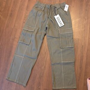NWT Almost Famous Olive Cargo Pants